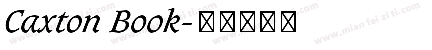 Caxton Book字体转换